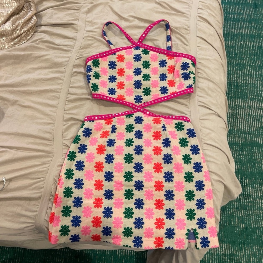 saylor multi color cut out dress